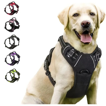 Pet Dog Collars Harness Big Vests Leash