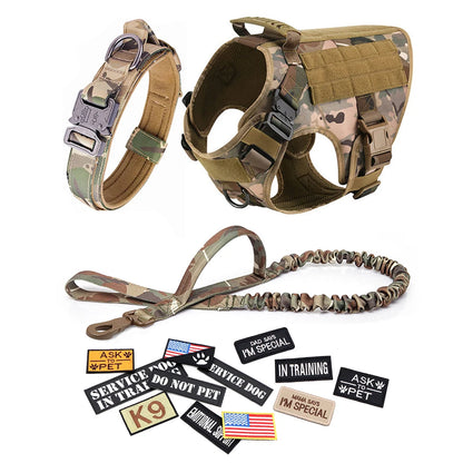 Pet Dog Collar Harness Leash Patches Set