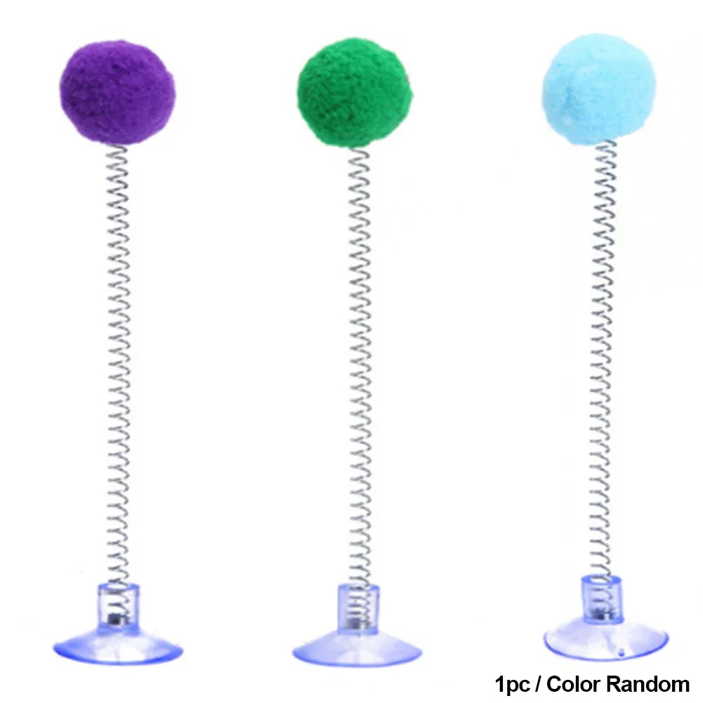 1Pc Fur Ball Spring Cat Toy