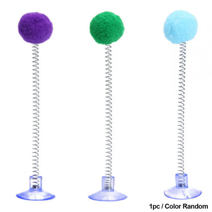 1Pc Fur Ball Spring Cat Toy