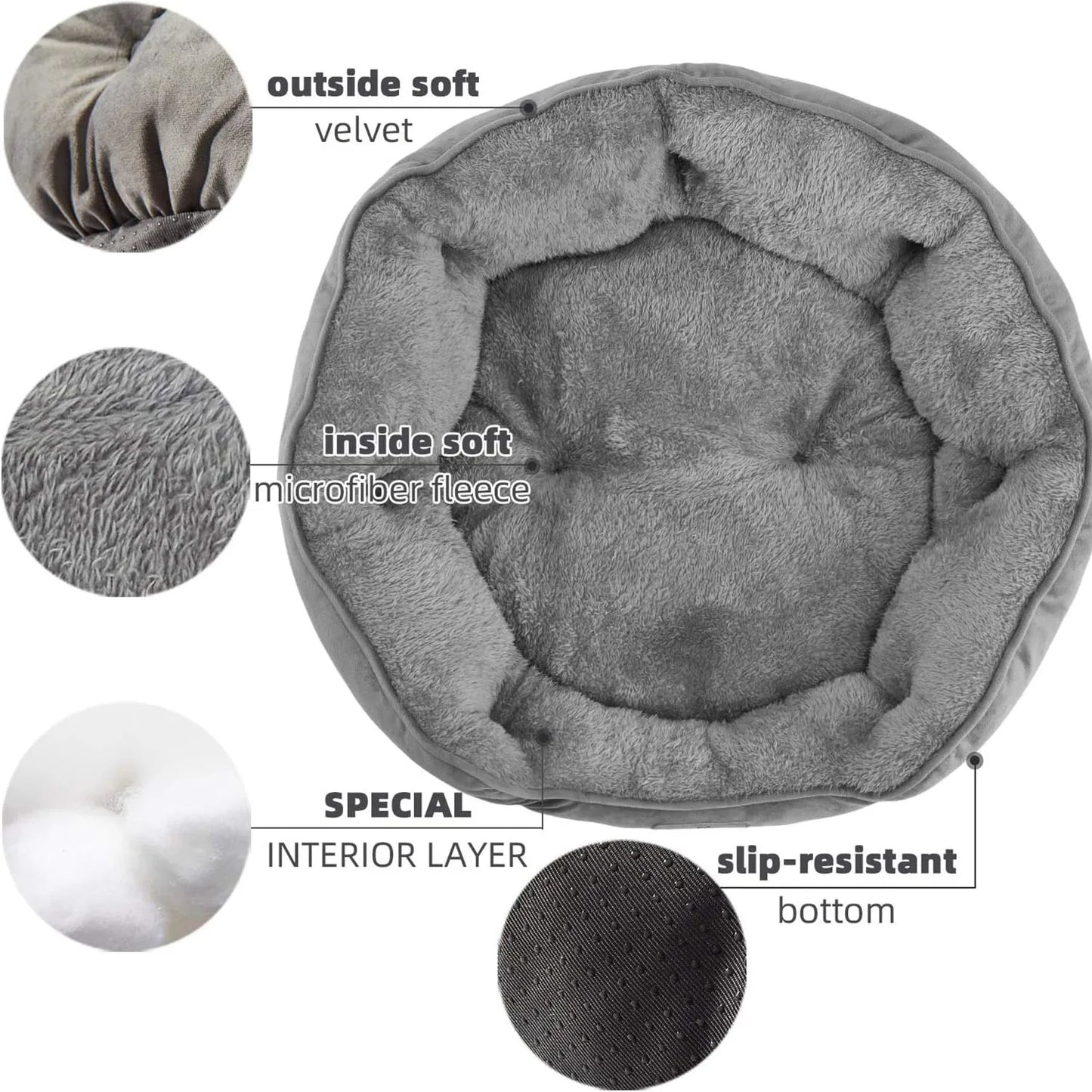 Pet Cat Dog Soft Washable Non-Slip Bed