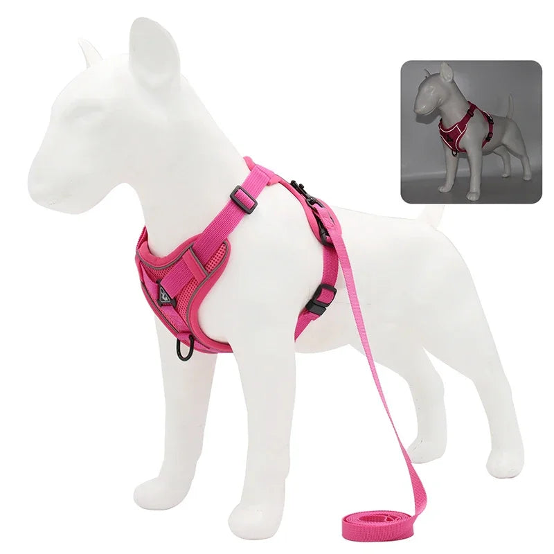 No Pull Pet Dog Harness and Leash Set Adjustable