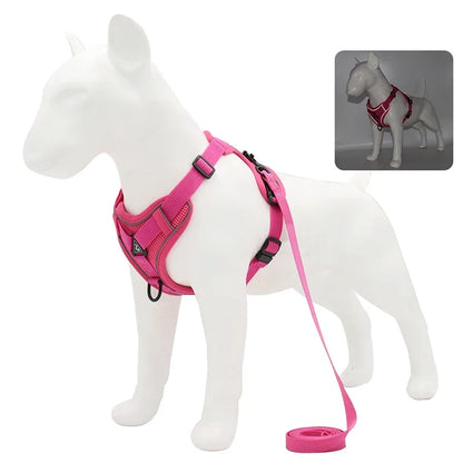 No Pull Pet Dog Harness and Leash Set Adjustable