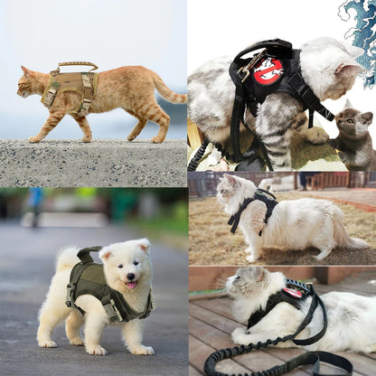 Tactical Pet Cat Harness Adjustable
