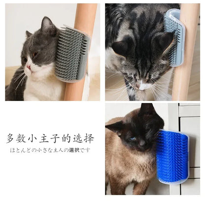 Pet Cat Corner Scratching Rubbing Brush