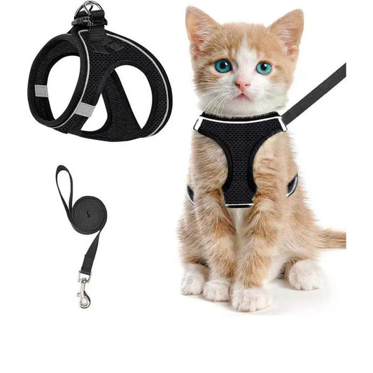 Pet Cat Escape Proof Adjustable Harness and Leash