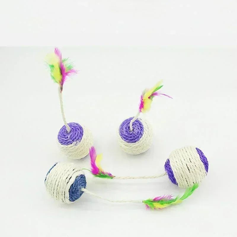 Interactive Sisal Scratching Ball Training Cat Toy