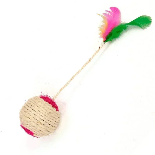 Interactive Sisal Scratching Ball Training Cat Toy