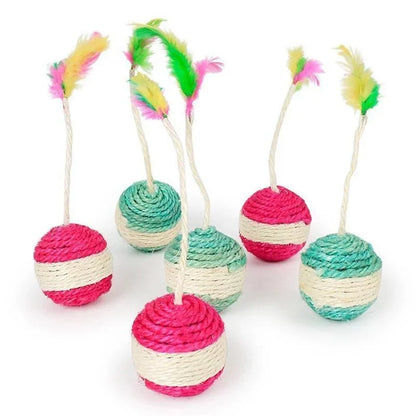 Interactive Sisal Scratching Ball Training Cat Toy