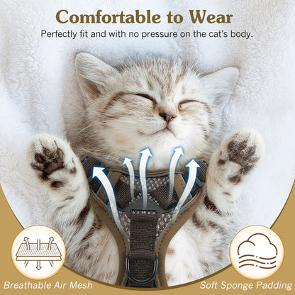 Adjustable Pet Cat Harness and Leash Set