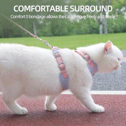 Pet Cat Puppy Outdoor Walking Harness and Leash Set