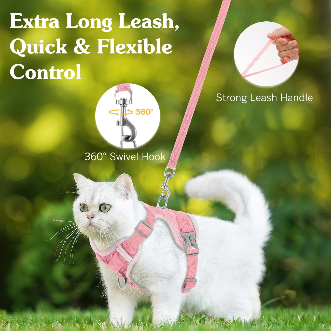 Adjustable Pet Cat Harness and Leash Set