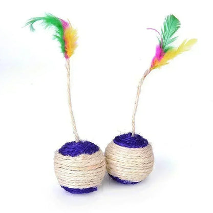 Interactive Sisal Scratching Ball Training Cat Toy