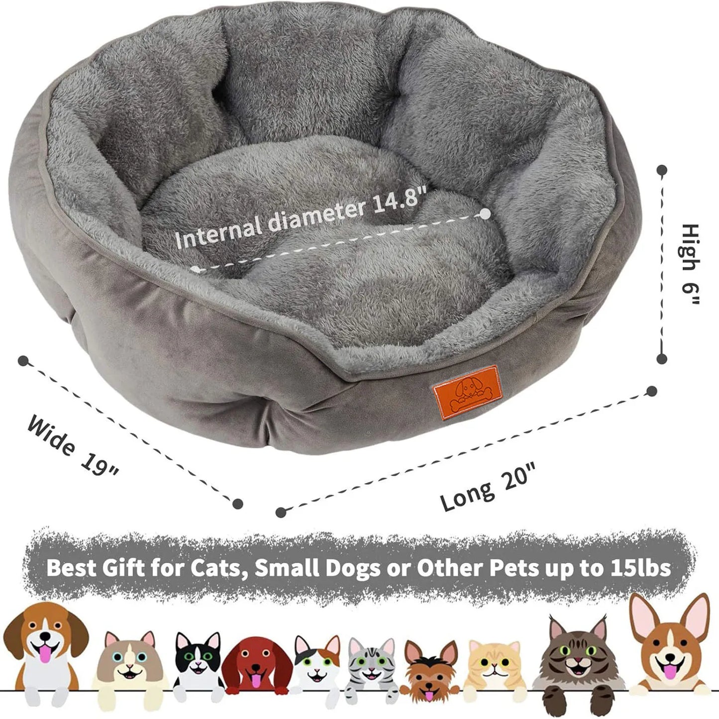 Pet Cat Dog Soft Washable Non-Slip Bed