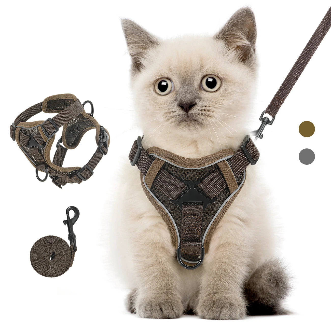 Adjustable Pet Cat Harness and Leash Set