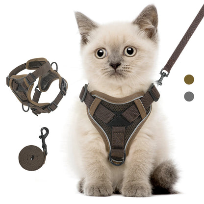 Adjustable Pet Cat Harness and Leash Set