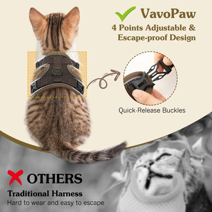Adjustable Pet Cat Harness and Leash Set