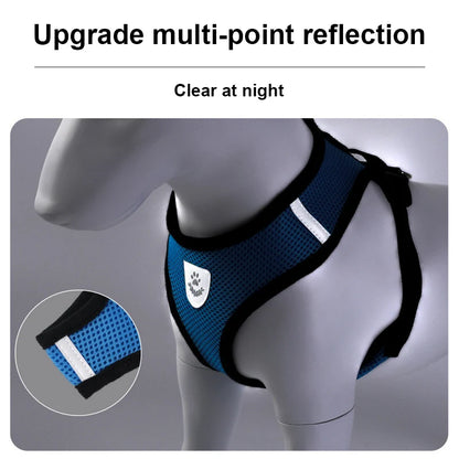 Pet Cat Dog Breathable Mesh Harness Leash Set
