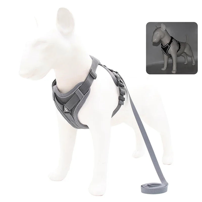 No Pull Pet Dog Harness and Leash Set Adjustable