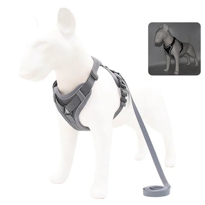No Pull Pet Dog Harness and Leash Set Adjustable