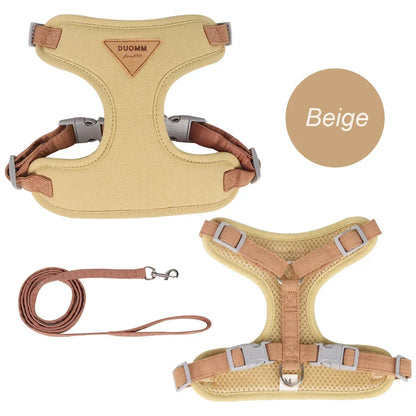 Pet Cat Puppy Outdoor Walking Harness and Leash Set