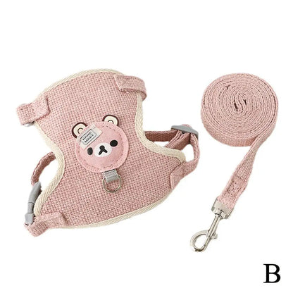 Pet Cat Dog  Adjustable Breathable Harness Leash