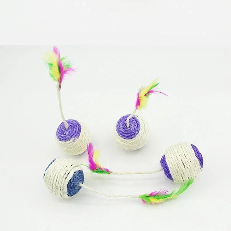 Interactive Sisal Scratching Ball Training Cat Toy