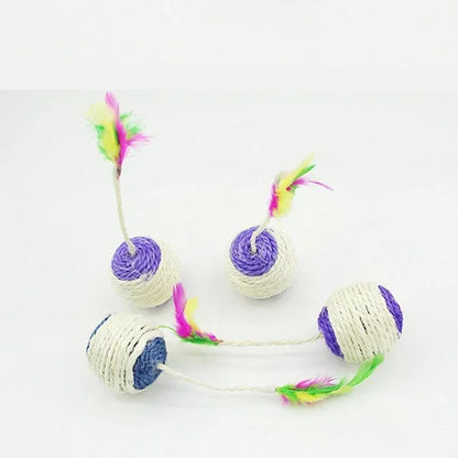 Interactive Sisal Scratching Ball Training Cat Toy