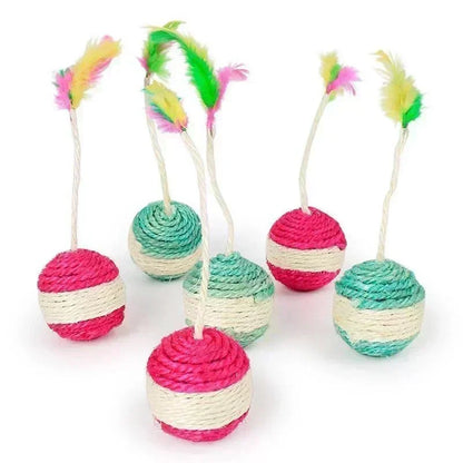 Interactive Sisal Scratching Ball Training Cat Toy