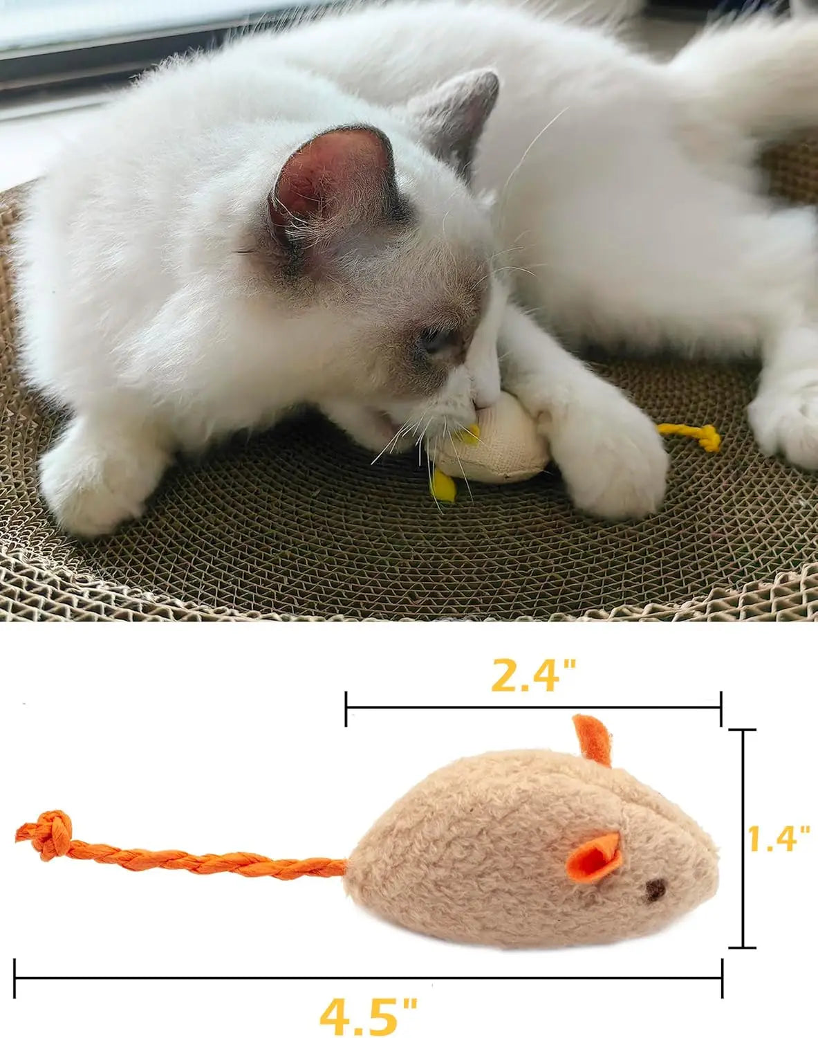 3/200pcs Pet Cat Rattle Mouse Toys