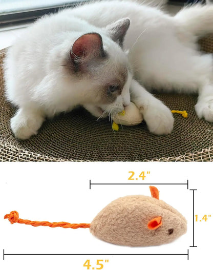 3/200pcs Pet Cat Rattle Mouse Toys