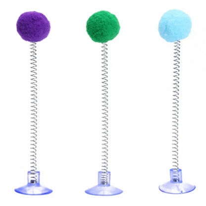 1Pc Fur Ball Spring Cat Toy