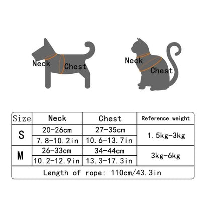 Pet Cat Dog  Adjustable Breathable Harness Leash
