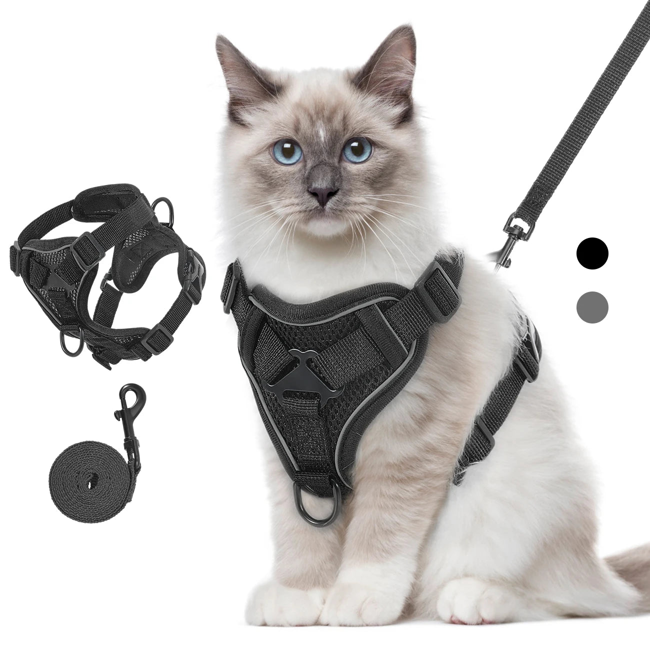 Adjustable Pet Cat Harness and Leash Set