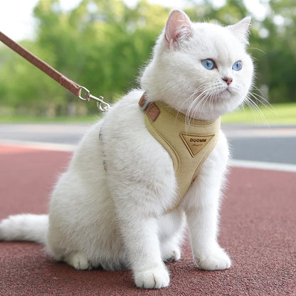 Pet Cat Puppy Outdoor Walking Harness and Leash Set