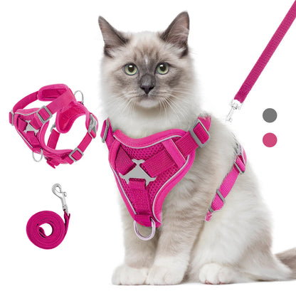 Adjustable Pet Cat Harness and Leash Set