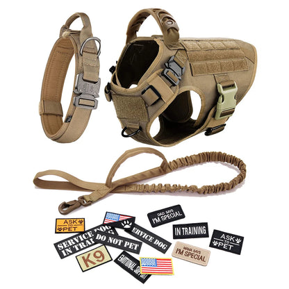 Pet Dog Collar Harness Leash Patches Set