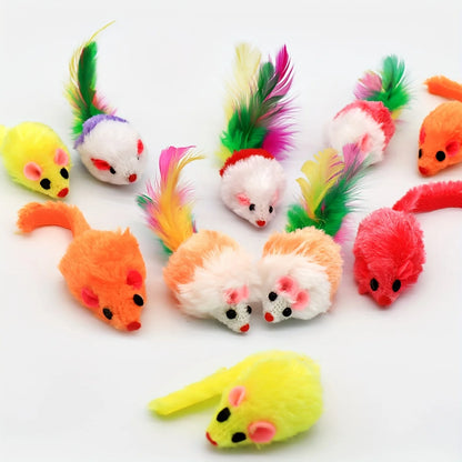 3/200pcs Pet Cat Rattle Mouse Toys