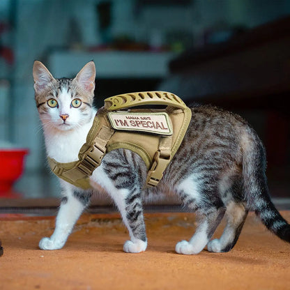 Tactical Pet Cat Harness Adjustable