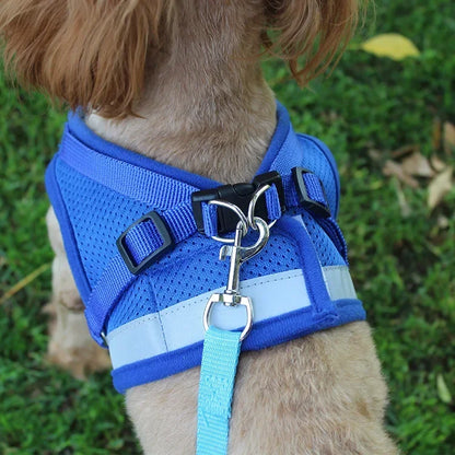 Reflective Pet Cat Dog Breathable Harness Leash Set