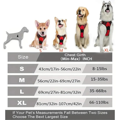 Pet Dog Collars Harness Big Vests Leash
