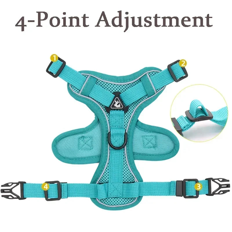 No Pull Pet Dog Harness and Leash Set Adjustable