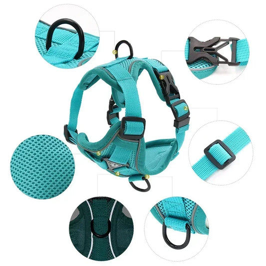 No Pull Pet Dog Harness and Leash Set Adjustable