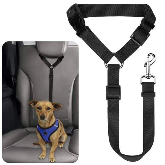 Two-in-one Pet Car Seat Belt Nylon Lead Leash