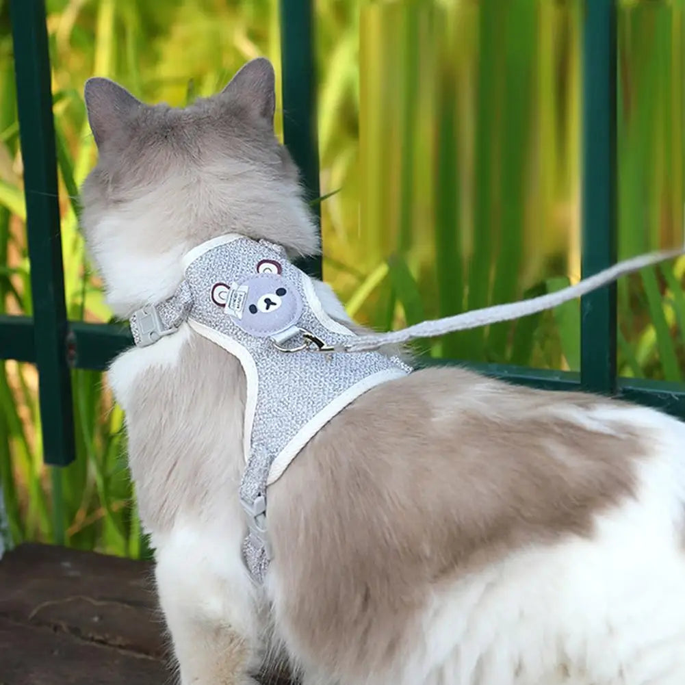 Pet Cat Dog  Adjustable Breathable Harness Leash