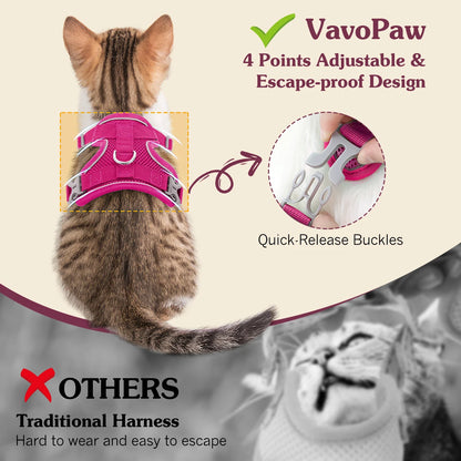Adjustable Pet Cat Harness and Leash Set