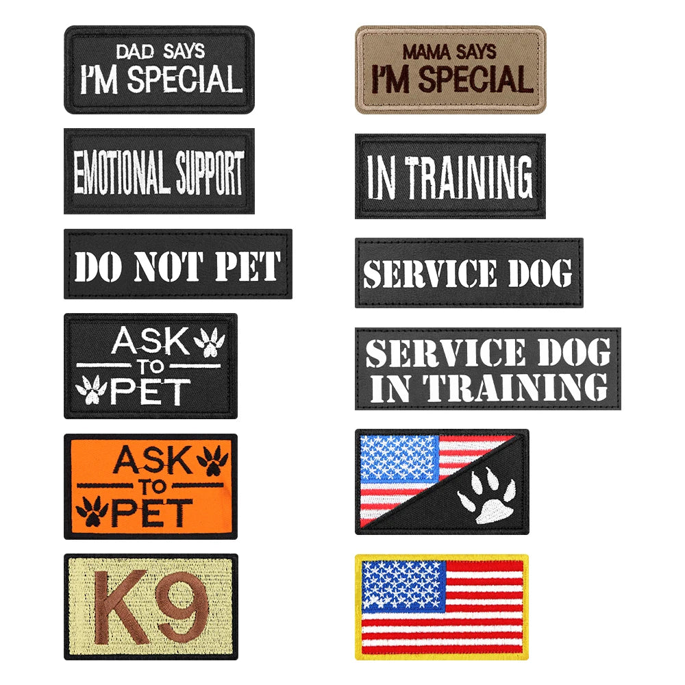 Pet Dog Collar Harness Leash Patches Set