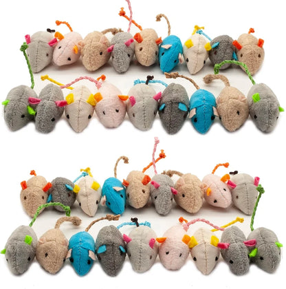 3/200pcs Pet Cat Rattle Mouse Toys