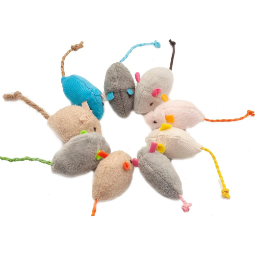 3/200pcs Pet Cat Rattle Mouse Toys